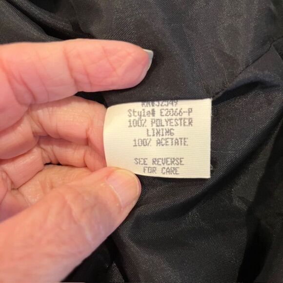 Laundry by Shelli Segal Beaded Front Evening Dress Black Spaghetti Strap Size 8P - Picture 10 of 14